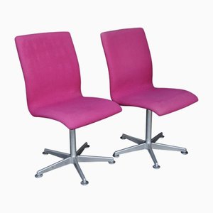 Pink Oxford E1107 Swivel Chair by Arne Jacobsen for Fritz Hansen, 2002