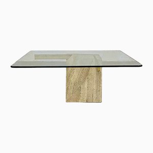 Italian Travertine Coffee Table from Artedi, 1970s