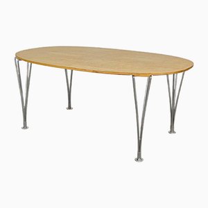 Superellipse Table by Bruno Mathsson and Piet Hein for Fritz Hansen