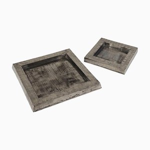 Large Square Aluminum Centerpieces, Set of 2