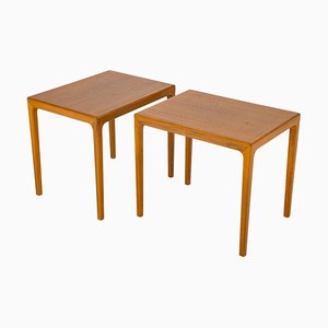 Mid-Century Swedish Side Tables in Walnut attributed to Bertil Fridhagen for Bodafors, 1960s, Set of 2