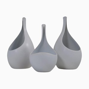 Midcentury Ceramic Pungo Vases by Stig Lindberg for Gustavsberg, 1950s, Set of 3