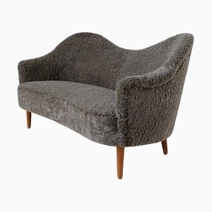 Modernes Mid-Century Schaffell Sofa von Carl Malmsten, 1956