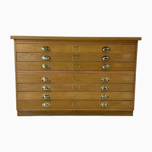 Plan Chest with Brass Cup Handles, 1930s