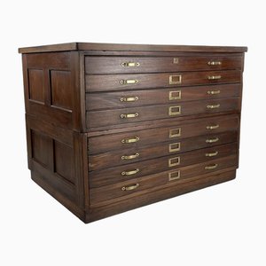 George VI Plan Chest with Brass Handles, 1930s