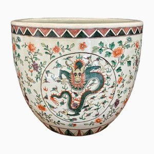 China Flowerpot Decorated with Dragons