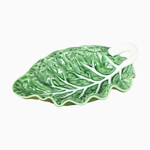 Vintage Ceramic Cabbage Leaf Salad Bowl from Bordallo Pinheiro, Portugal, 1960s