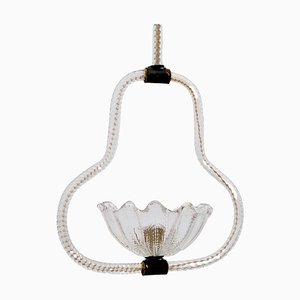 Lámpara de araña de cristal de Murano atribuida a Barovier & Toso para Erco, Italia, años 40
