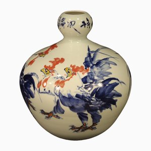 Vaso in ceramica dipinta, Cina, inizio XXI secolo