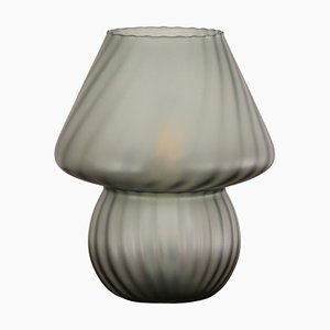 Mushroom Tischlampe aus grauem Muranoglas, Italien
