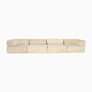 Modulares Trio Sofa aus Teddy Stoff von COR, 4 . Set