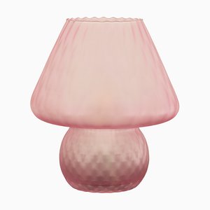 Lampada da tavolo Fungo in vetro di Murano rosa, Italia