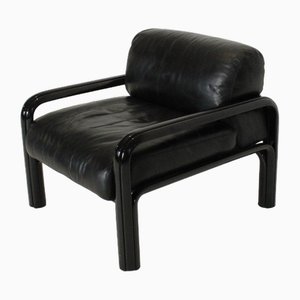 Leather Lounge Chair by Gae Aulenti for Knoll Inc. / Knoll International, 1970s