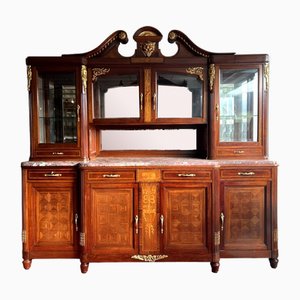 Louis XVI Style Buffet in Mahogany and Gilt Bronze