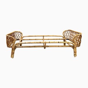 Moderne italienische Mid-Century Tagesbetten aus Bambus & Rattan, 1970er, 2er Set