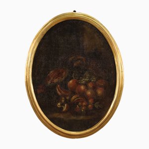 Artiste Italien, Nature Morte, 1750, Huile sur Toile, Encadrée