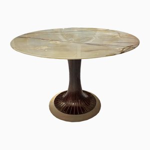 Table de Salle à Manger Ronde attribuée à Osvaldo Borsani, 1950s