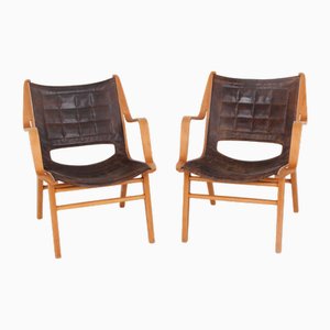Model Ax 6060 Club Chairs by Peter Hvidt & Orla Mølgaard-Nielsen for Fritz Hansen, 1950s, Set of 2