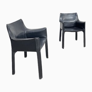 Cab 413 Armchairs by Cassina, 1990s, Set of 2