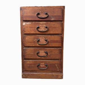 Japanese Wooden Drawer Cabinet, 1930s