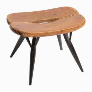 Tiefer Pirkka Stool in Wood by Ilmari Tapiovaara for Laukaan Puu, 1950s