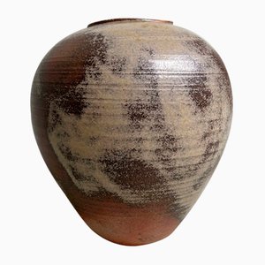 Holzbefeuerte Ikebana Vase aus Bizen Pottery, Japan