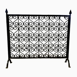 Large Gothic Wrought Iron Fire Screen