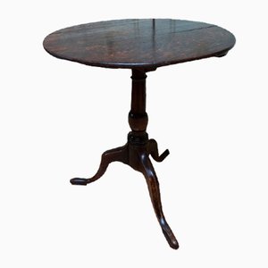 Table Tripode George III Antique en Chêne, 1750