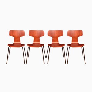 Chaises Modèle-3103 par Arne Jacobsen pour Fritz Hansen, Danemark, 1964, Set de 4