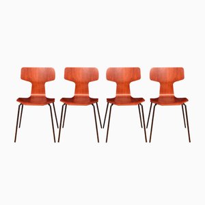 Modell-3103 Stühle von Arne Jacobsen für Fritz Hansen, Dänemark, 1964, 4er Set