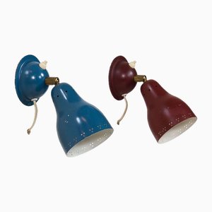 Schwedische Wandlampen, 1950er, 2er Set