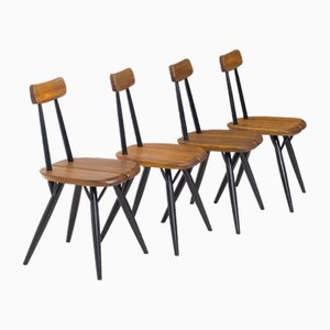 Chaises de Salle à Manger Pirkka par Ilmari Tapiovaara pour Laukaan Puu, 1950s, Set de 4