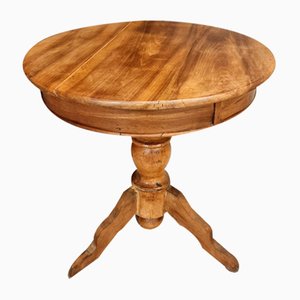 Antique Round Wine Table in Walnut