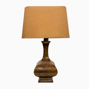 Large Italian Il Punto Style Bronze Table Lamp, 1970s