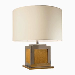 Large Postmodern Square Table Lamp, France, 1970s