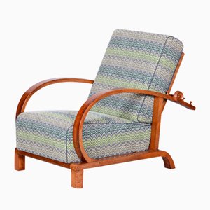 Art Deco Lounge Chair attributed to Jindřich Halabala for Up Závody, Former Czechoslovakia, 1920s