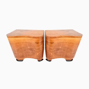 Bedside Tables by Jindrich Halabala for Up Závody, 1950s, Set of 2