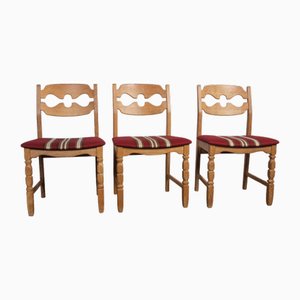 Chaises de Salle à Manger Razorblade par Henning Kjærnulf pour Nyrup Furniture Factory, 1960s, Set de 3