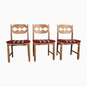 Sedie da pranzo Razorblade di Henning Kjærnulf per Nyrup Furniture Factory, anni '60, set di 3