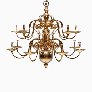 17th Century Dutch Brass Chandelier Candleholder