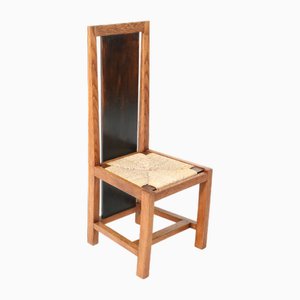 Art Deco Modernist Oak High Back Chair by Cor Alons, 1923