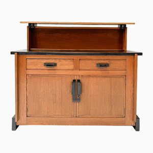 Art Deco Modernist Oak Credenza or Sideboard by Jan Brunott, 1920s