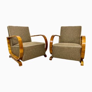 Vintage Art Deco Lounge Chairs, 1930s, Set of 2