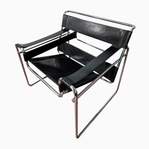 Poltrone Wassily di Marcel Breuer per Gavina, anni '70, set di 4