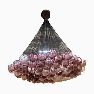 Large Scenographic Ametista Murano Glass Chandelier by Simoeng