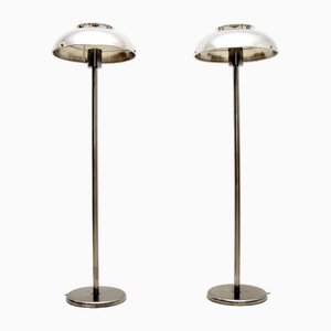 Swedish Chrome Floor Lamps from Boréns, 1960s, Set of 2