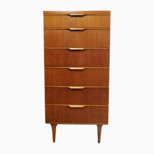 Teak Tall Boy Chest of Drawers attributed to Austin Suite, 1960s