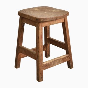 Small Wooden Lab Stool, 1950s