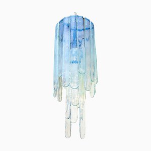 Vintage Opalescent Glass Chandelier by Carlo Nason for Mazzega, 1960s