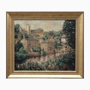 Knaresborough, Mid 20th Century, Oil on Canvas, Framed